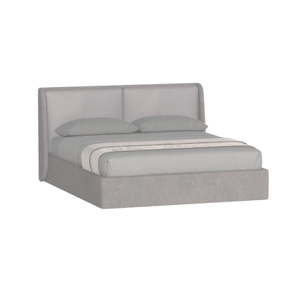 Lit double rembourré Ruby en tissu haut de gamme 