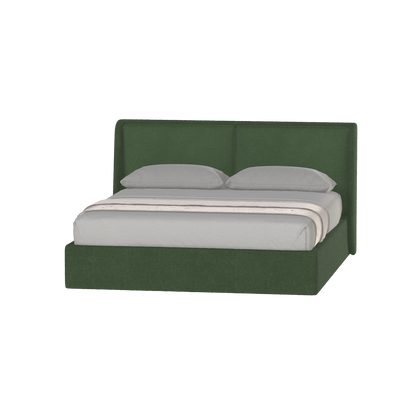 Lit double rembourré Ruby en tissu haut de gamme 
