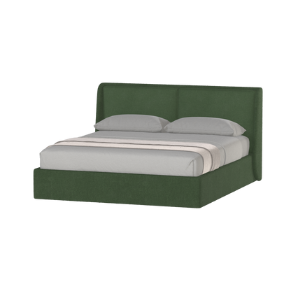 Lit double rembourré Ruby en tissu haut de gamme 