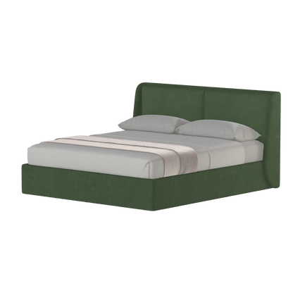 Lit double rembourré Ruby en tissu haut de gamme 