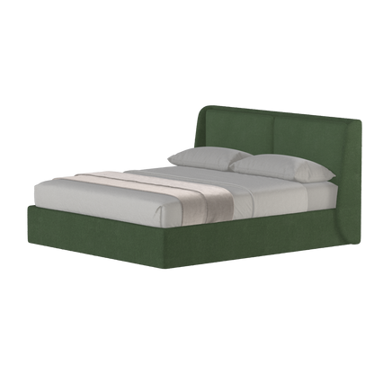 Lit double rembourré Ruby en tissu haut de gamme 