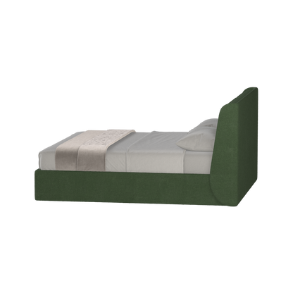 Lit double rembourré Ruby en tissu haut de gamme 