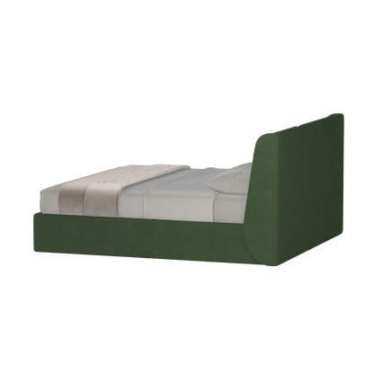Lit double rembourré Ruby en tissu haut de gamme 