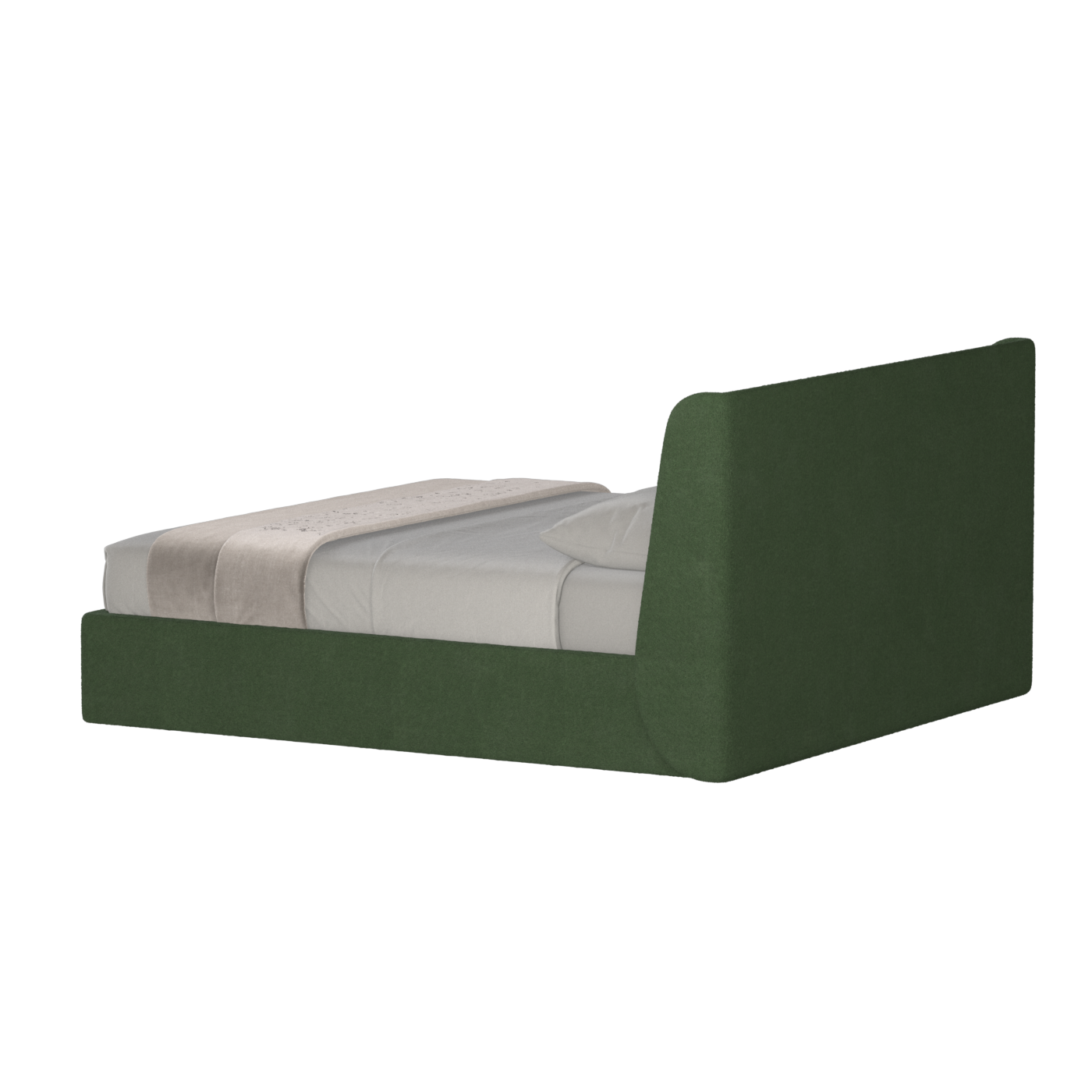 Lit double rembourré Ruby en tissu haut de gamme 