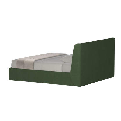 Lit double rembourré Ruby en tissu haut de gamme 