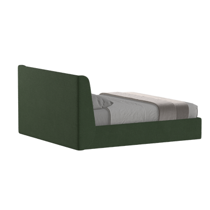Lit double rembourré Ruby en tissu haut de gamme 