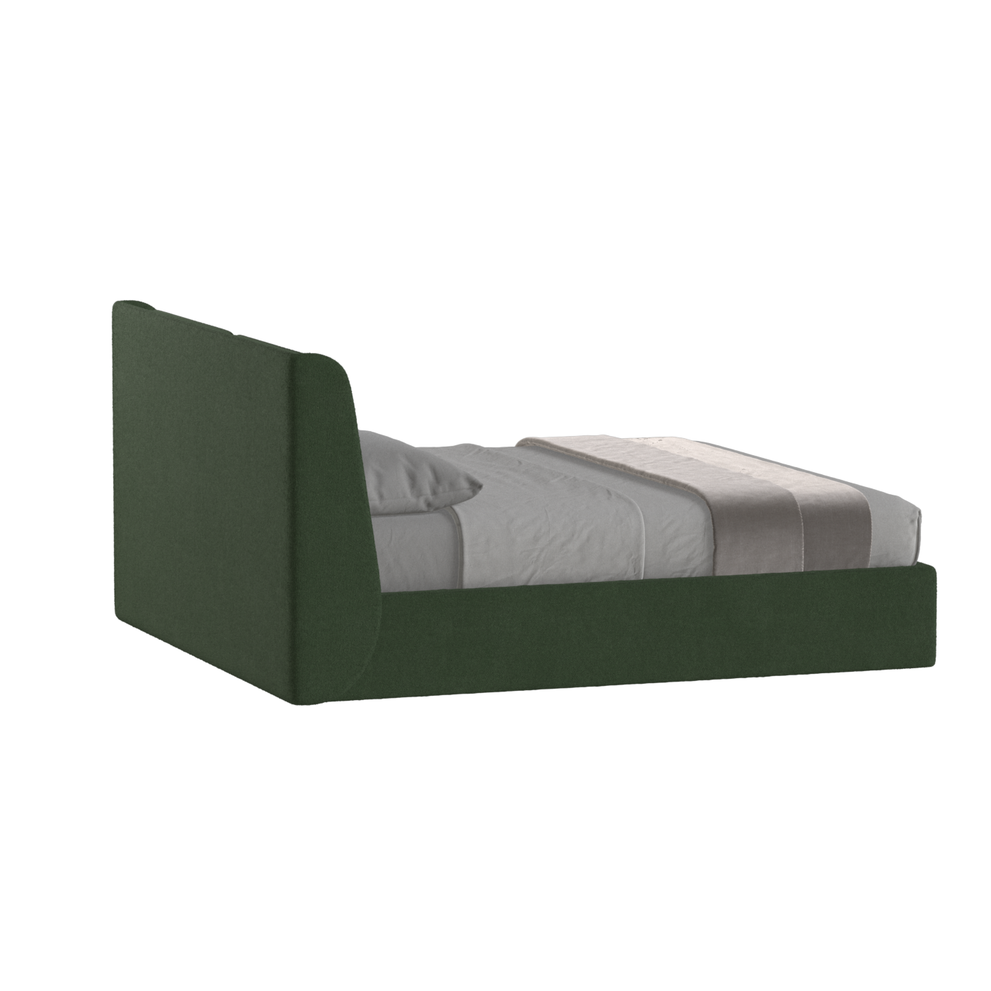 Lit double rembourré Ruby en tissu haut de gamme 