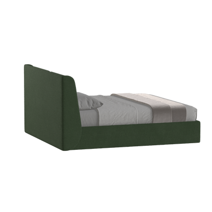 Lit double rembourré Ruby en tissu haut de gamme 
