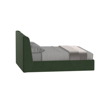 Lit double rembourré Ruby en tissu haut de gamme 