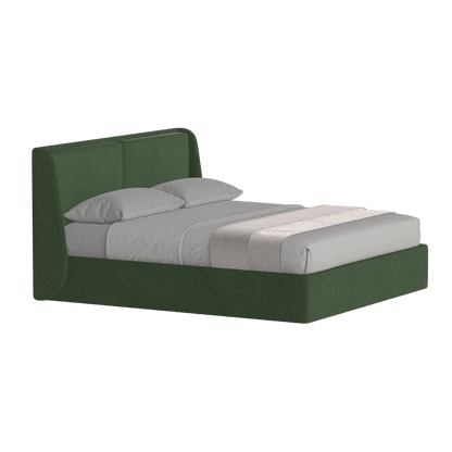 Lit double rembourré Ruby en tissu haut de gamme 