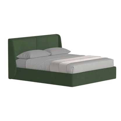 Lit double rembourré Ruby en tissu haut de gamme 