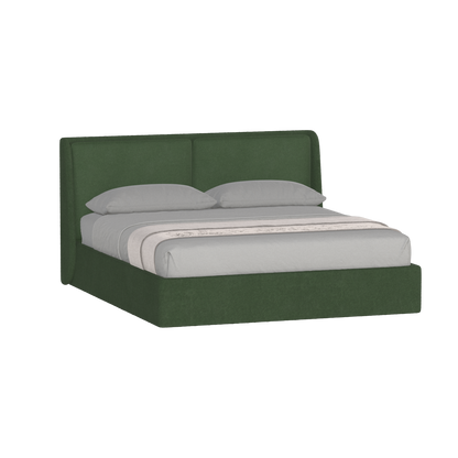 Lit double rembourré Ruby en tissu haut de gamme 