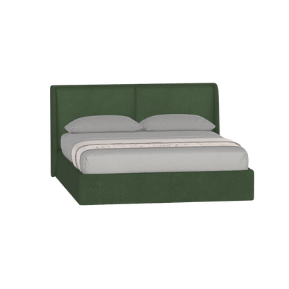 Lit double rembourré Ruby en tissu haut de gamme 