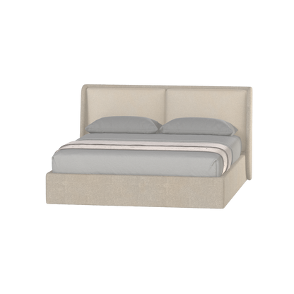 Lit double rembourré Ruby en tissu haut de gamme 
