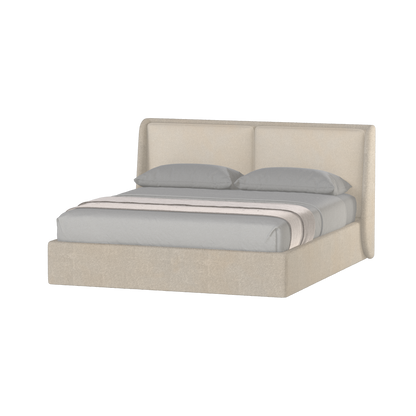 Lit double rembourré Ruby en tissu haut de gamme 