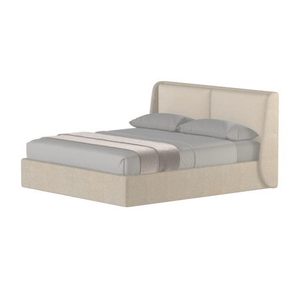 Lit double rembourré Ruby en tissu haut de gamme 