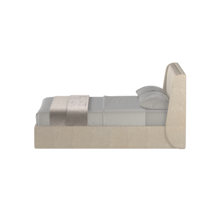 Lit double rembourré Ruby en tissu haut de gamme 