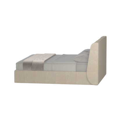 Lit double rembourré Ruby en tissu haut de gamme 