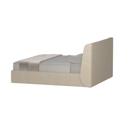 Lit double rembourré Ruby en tissu haut de gamme 