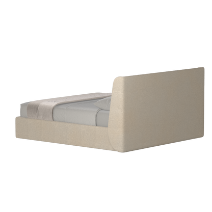 Lit double rembourré Ruby en tissu haut de gamme 
