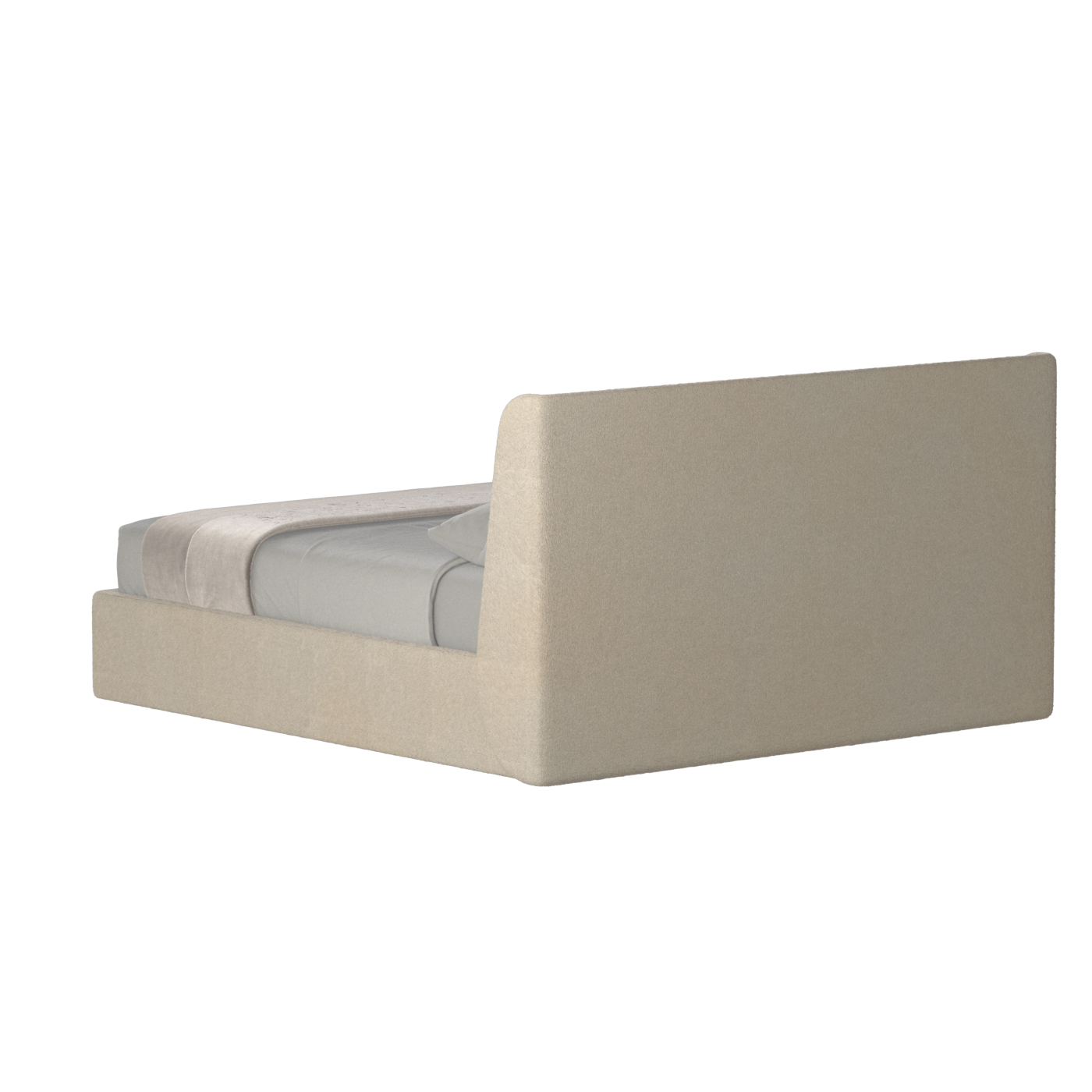 Lit double rembourré Ruby en tissu haut de gamme 