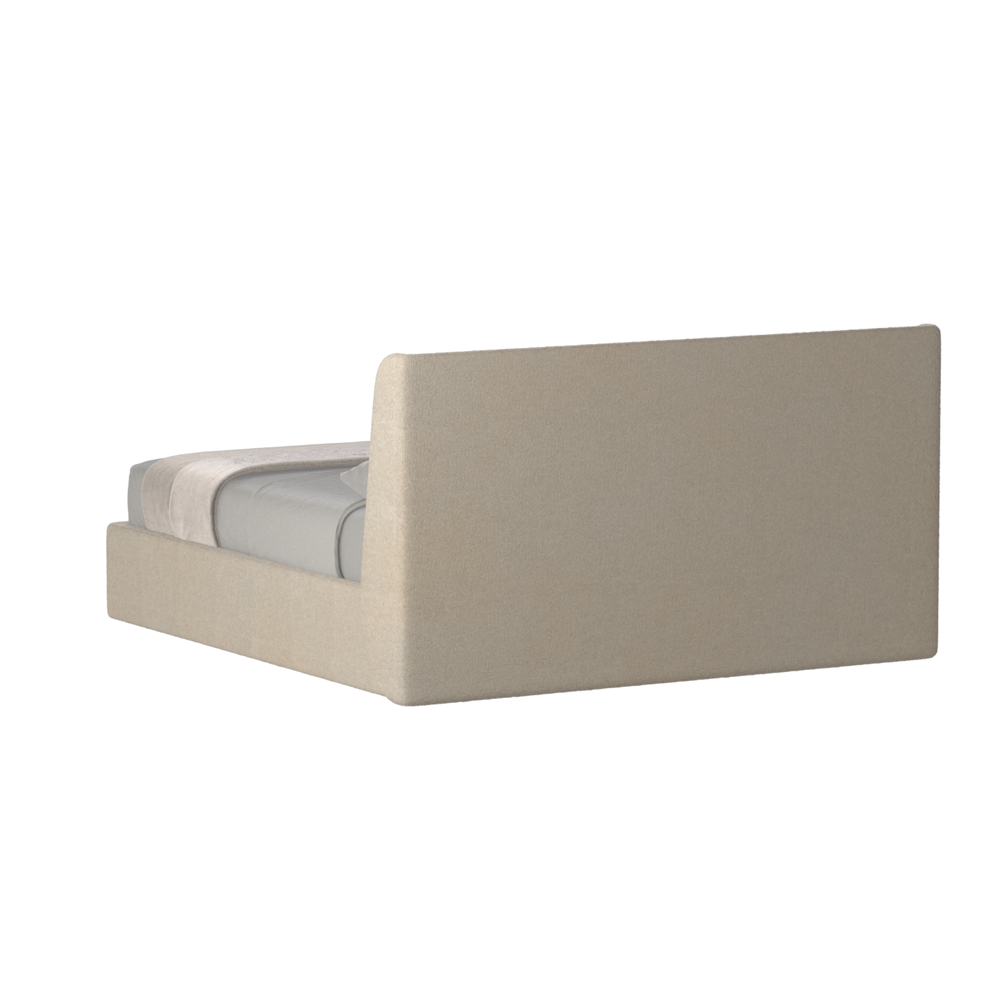 Lit double rembourré Ruby en tissu haut de gamme 