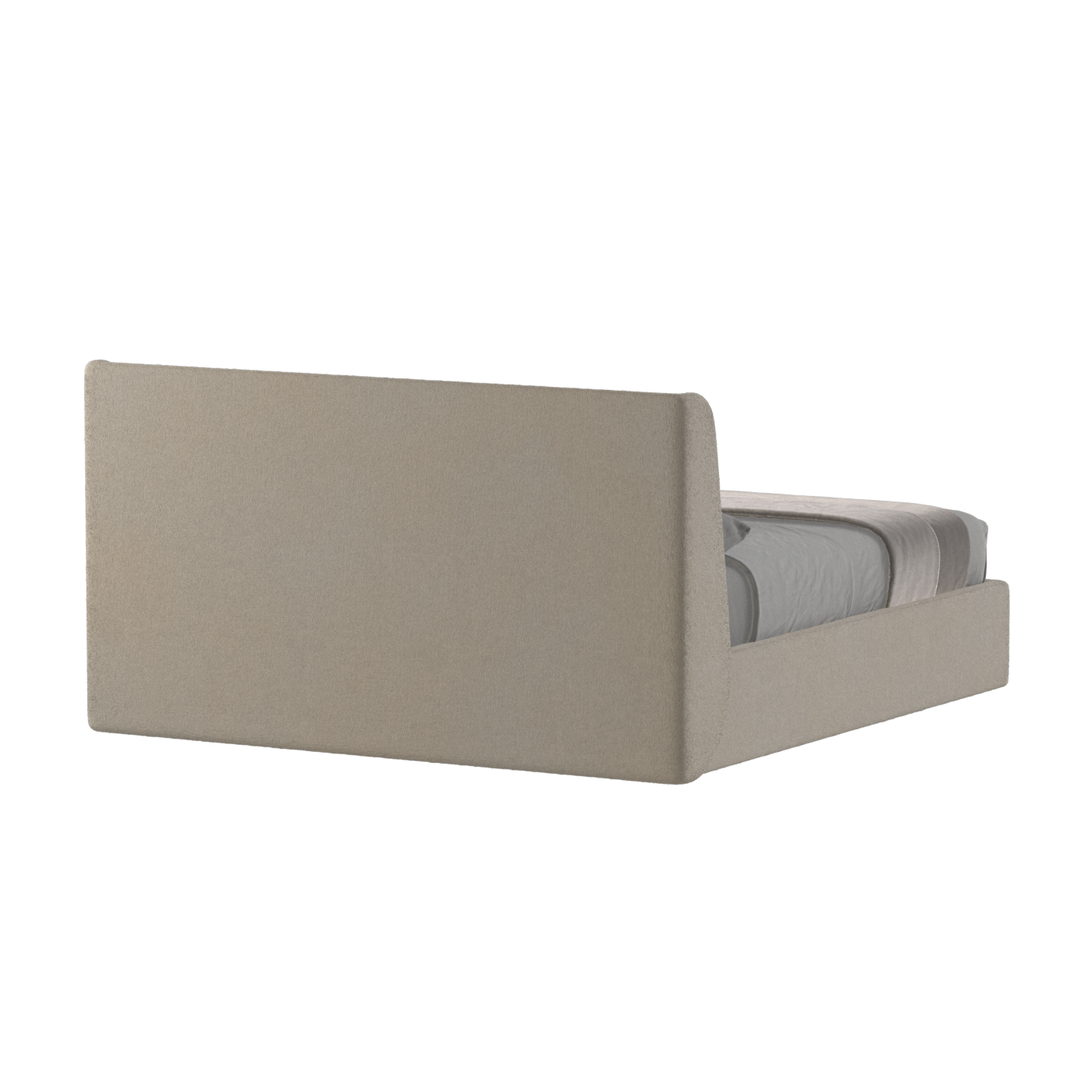 Lit double rembourré Ruby en tissu haut de gamme 