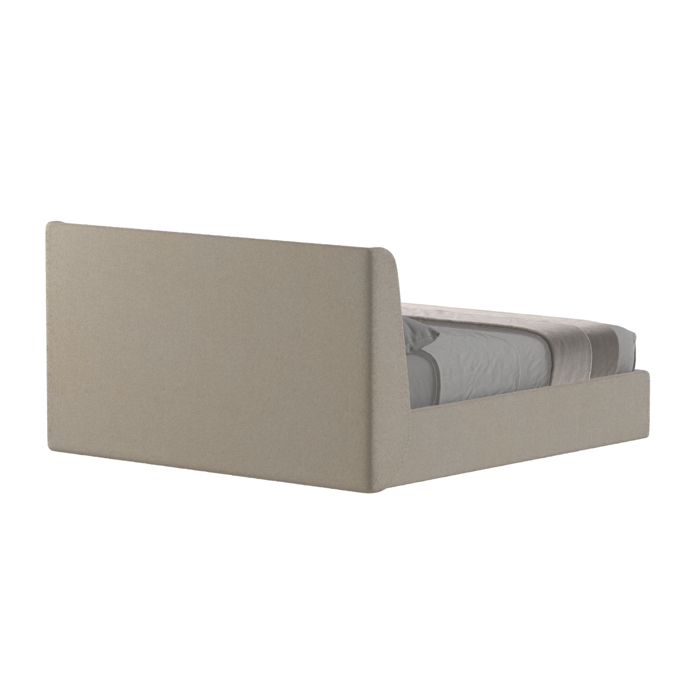 Lit double rembourré Ruby en tissu haut de gamme 