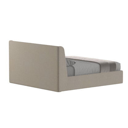 Lit double rembourré Ruby en tissu haut de gamme 
