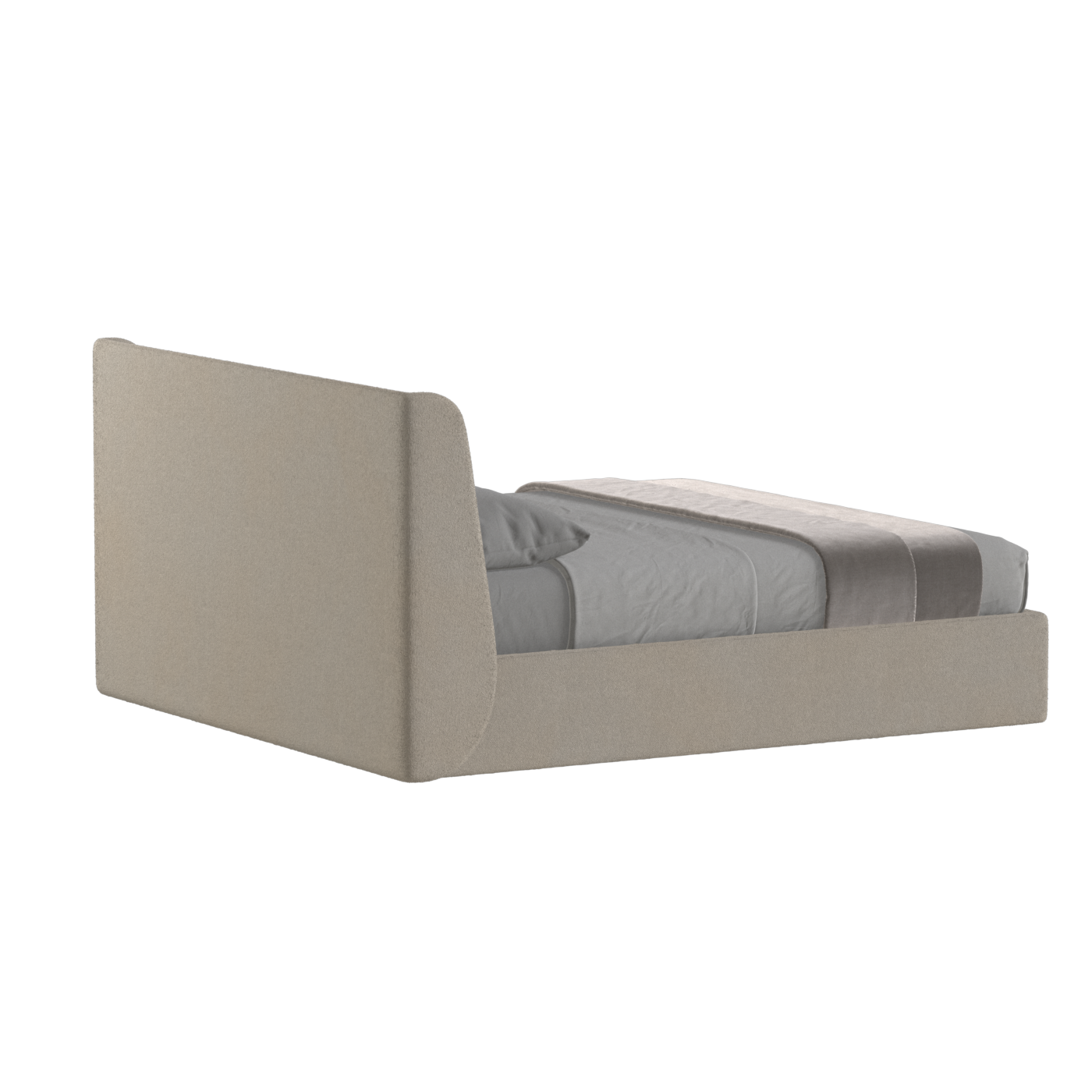 Lit double rembourré Ruby en tissu haut de gamme 