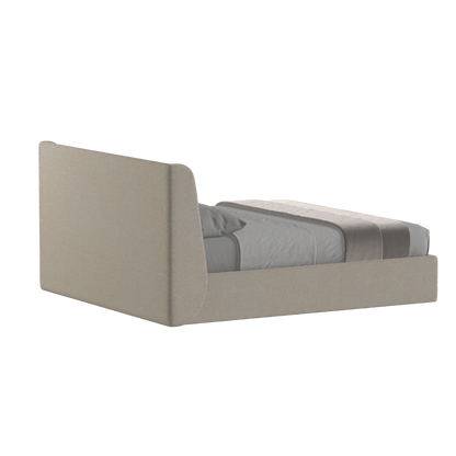 Lit double rembourré Ruby en tissu haut de gamme 
