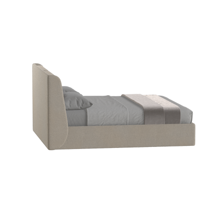 Lit double rembourré Ruby en tissu haut de gamme 