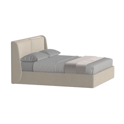 Lit double rembourré Ruby en tissu haut de gamme 
