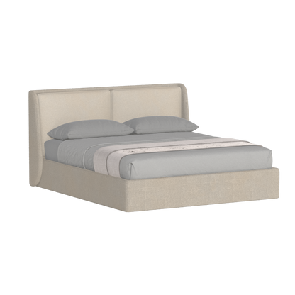 Lit double rembourré Ruby en tissu haut de gamme 