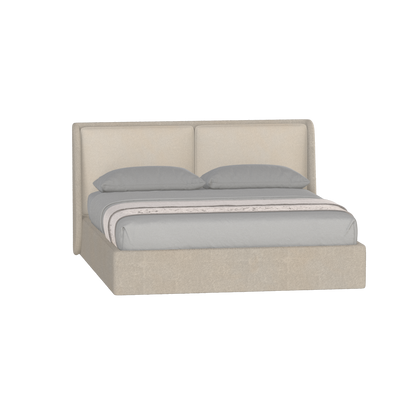 Lit double rembourré Ruby en tissu haut de gamme 