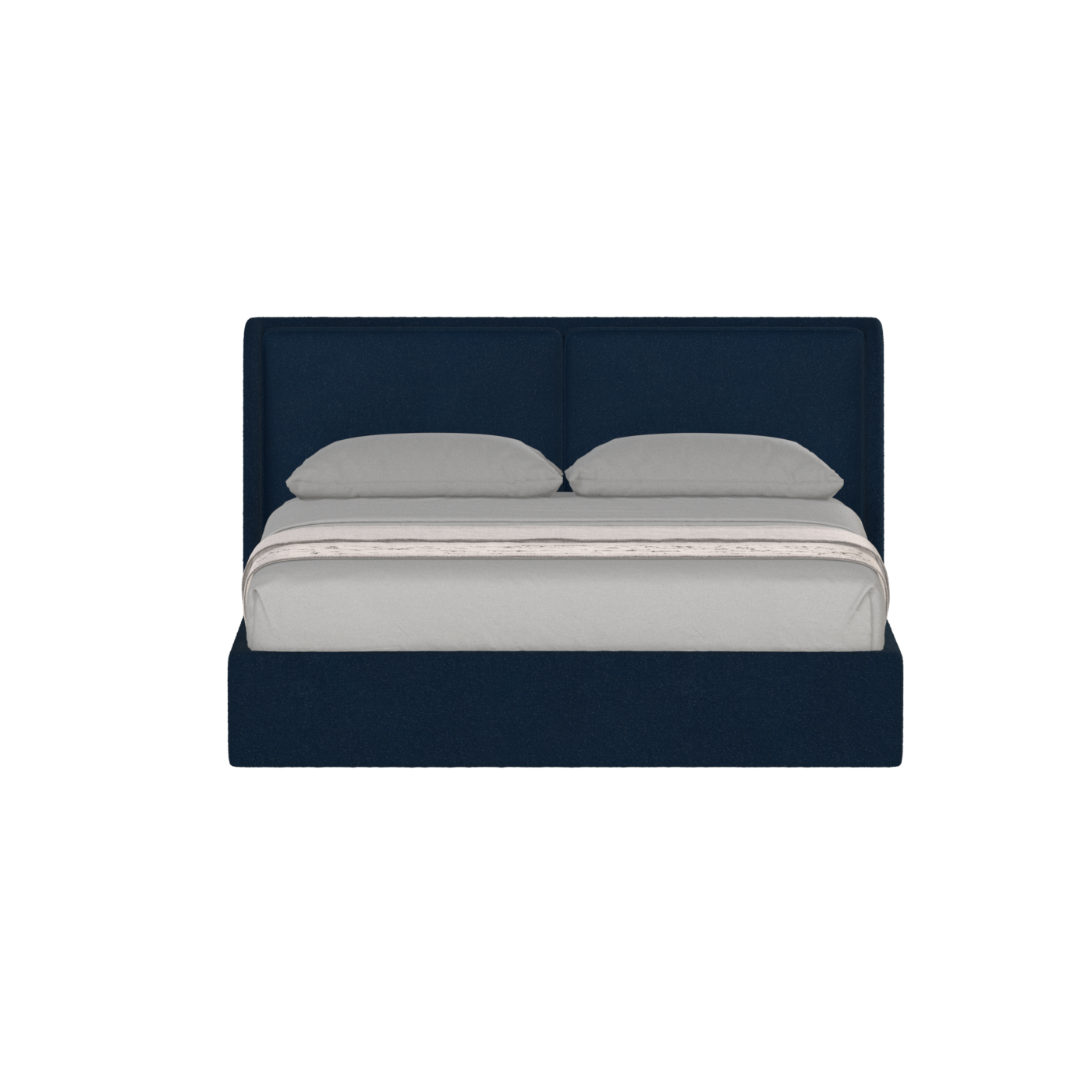 Lit double rembourré Ruby en tissu haut de gamme 