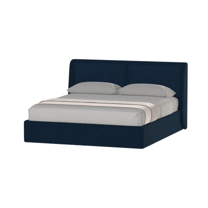 Lit double rembourré Ruby en tissu haut de gamme 