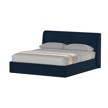 Lit double rembourré Ruby en tissu haut de gamme 
