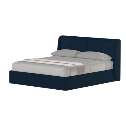 Lit double rembourré Ruby en tissu haut de gamme 