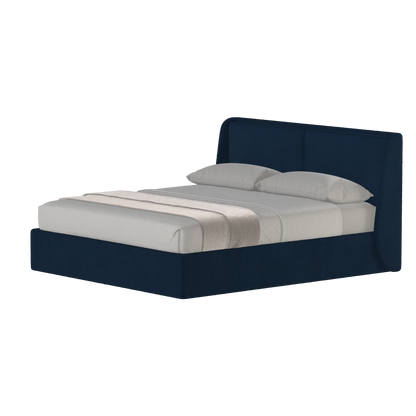 Lit double rembourré Ruby en tissu haut de gamme 