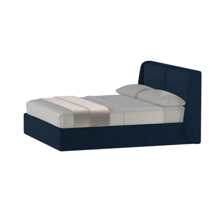 Lit double rembourré Ruby en tissu haut de gamme 