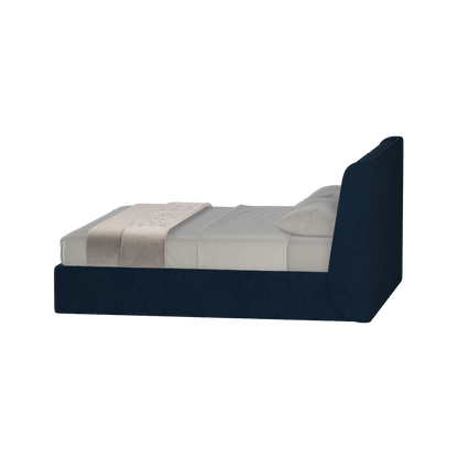 Lit double rembourré Ruby en tissu haut de gamme 