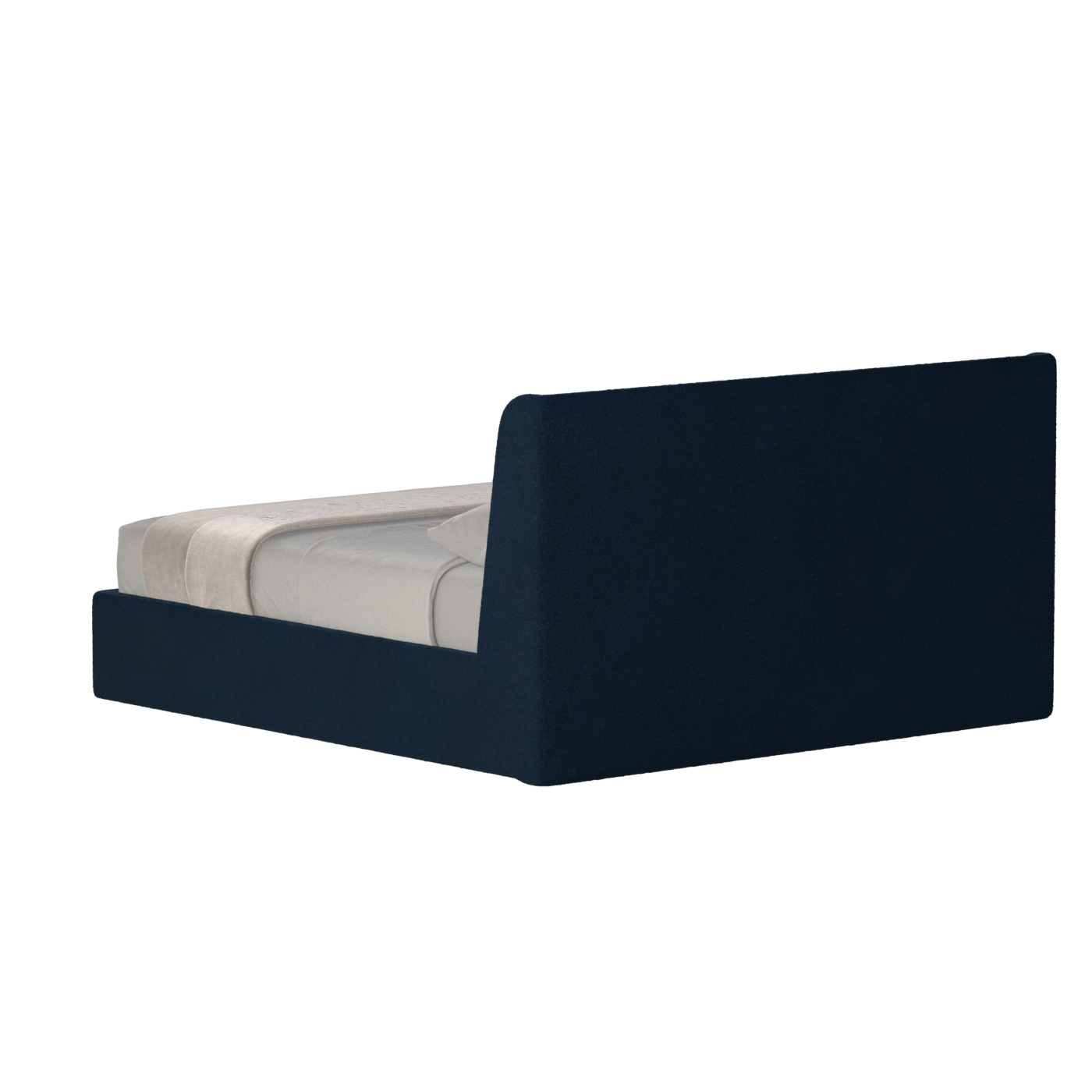 Lit double rembourré Ruby en tissu haut de gamme 