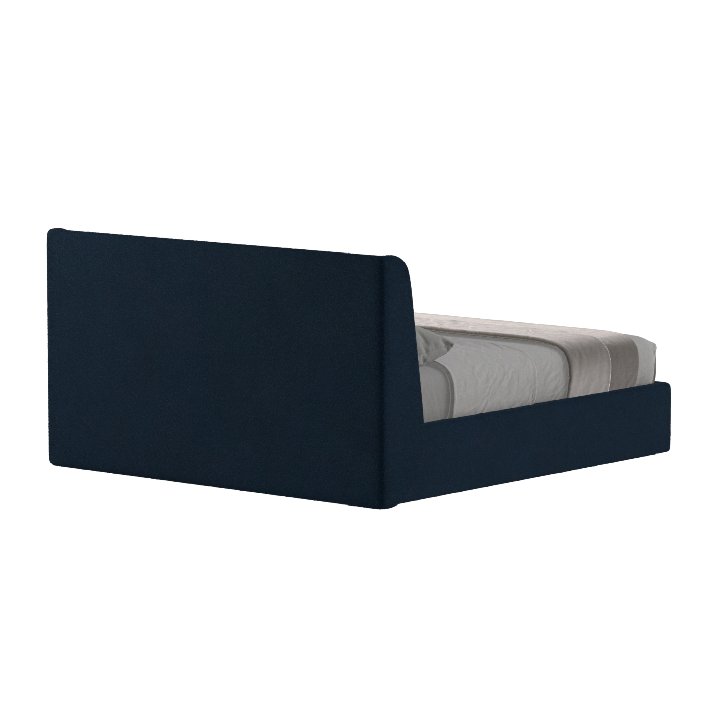 Lit double rembourré Ruby en tissu haut de gamme 