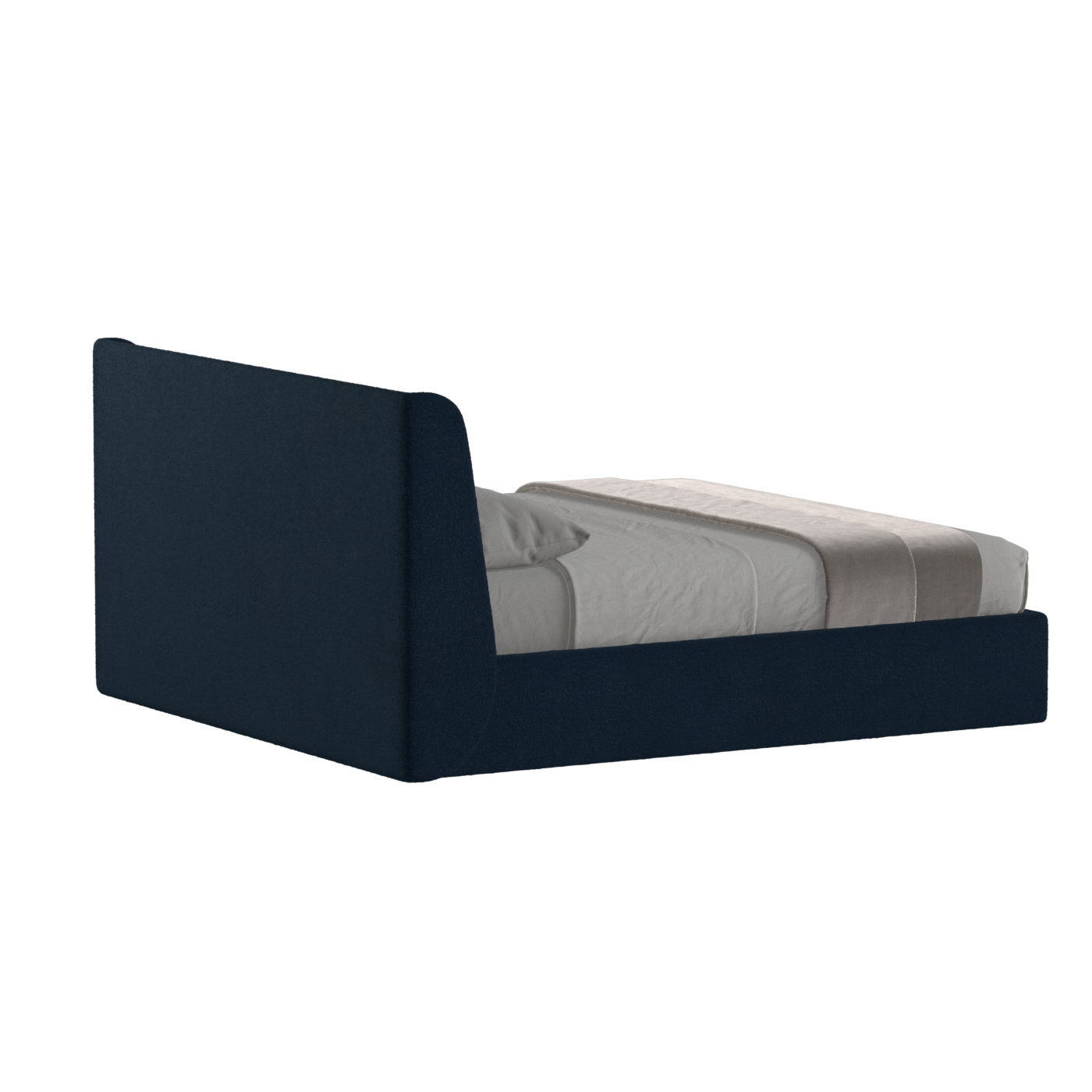 Lit double rembourré Ruby en tissu haut de gamme 
