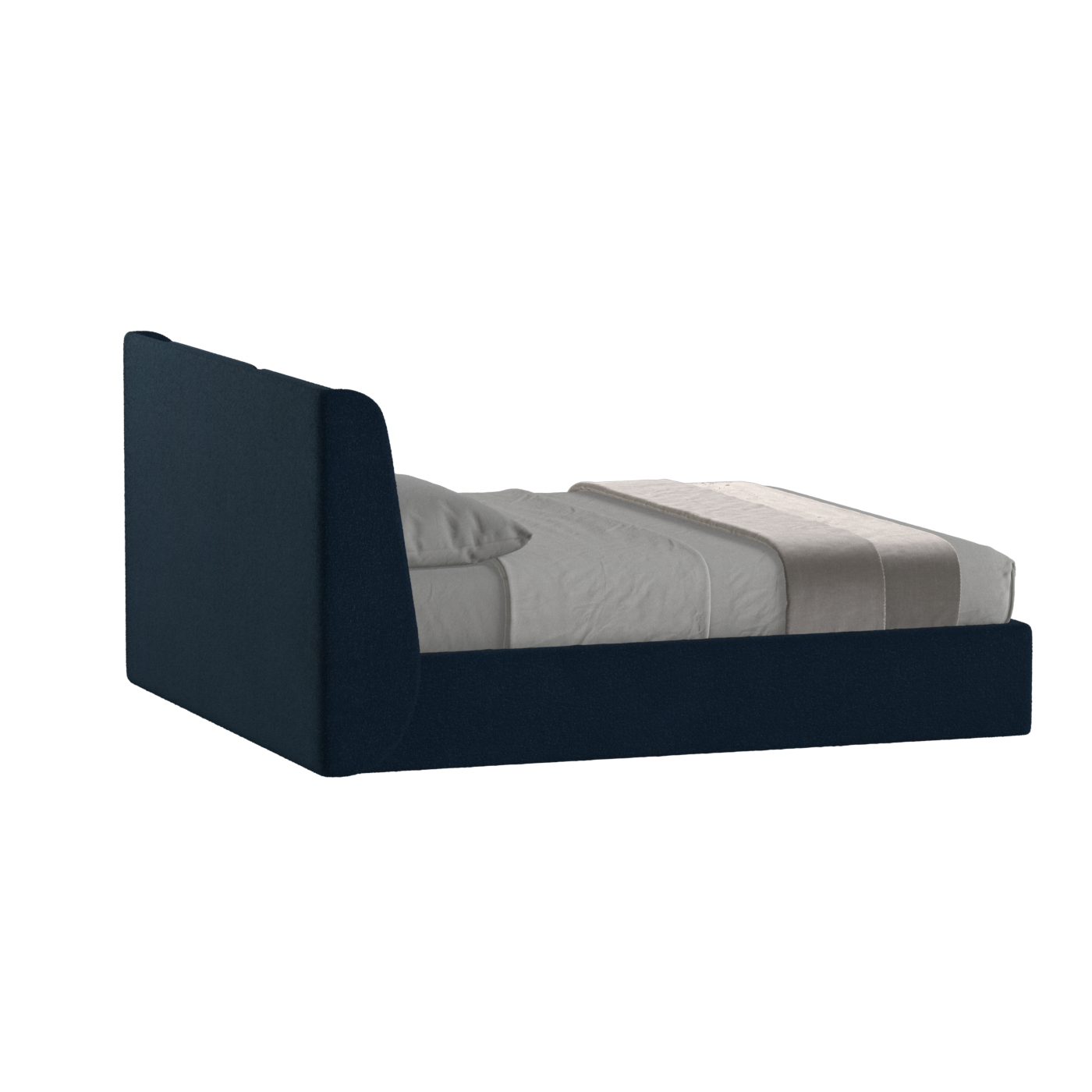 Lit double rembourré Ruby en tissu haut de gamme 