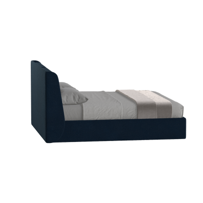 Lit double rembourré Ruby en tissu haut de gamme 