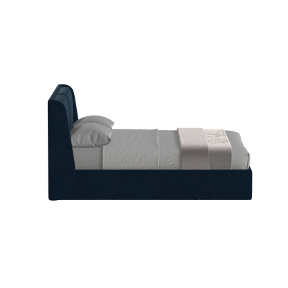 Lit double rembourré Ruby en tissu haut de gamme 