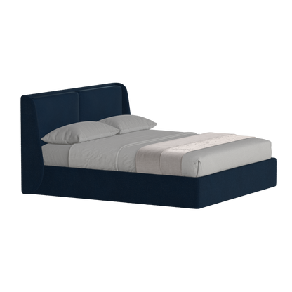 Lit double rembourré Ruby en tissu haut de gamme 