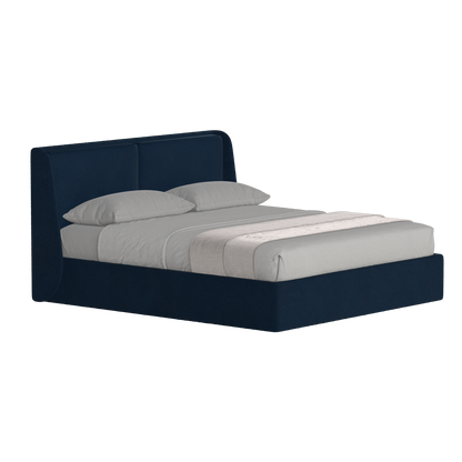 Lit double rembourré Ruby en tissu haut de gamme 